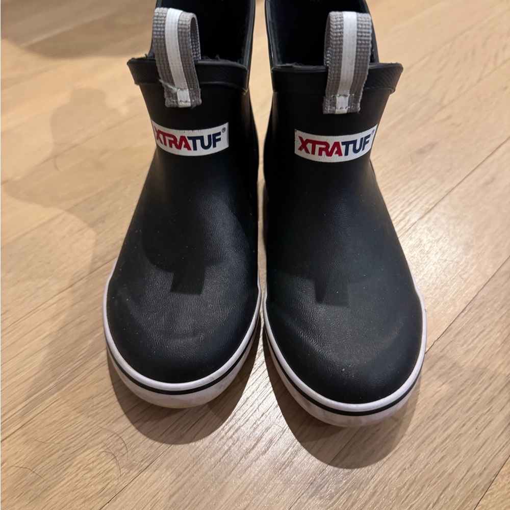 XTRATUF Kids' Black Waterproof Rain & Snow Boots with Easy Pull Tabs